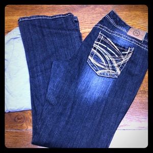 Maurice’s boot cut jeans.